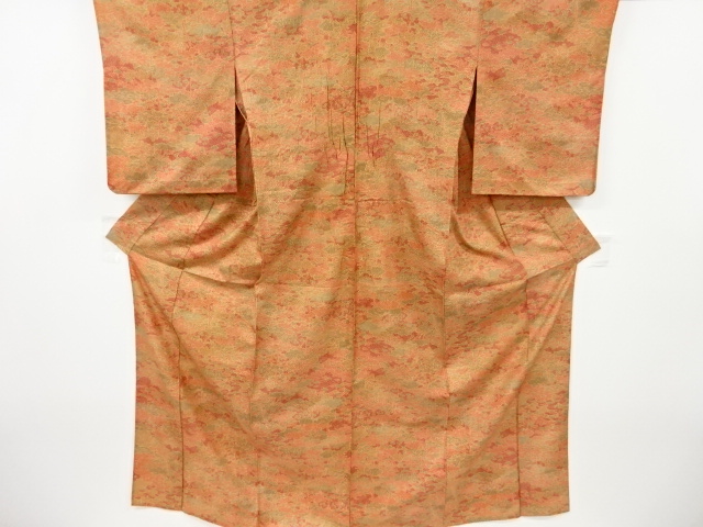 樹木模様単衣小紋着物